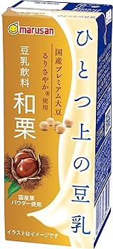 Amazon.co.jp: マルサン ひとつ上の豆乳 豆乳飲料 和栗 200ml×24